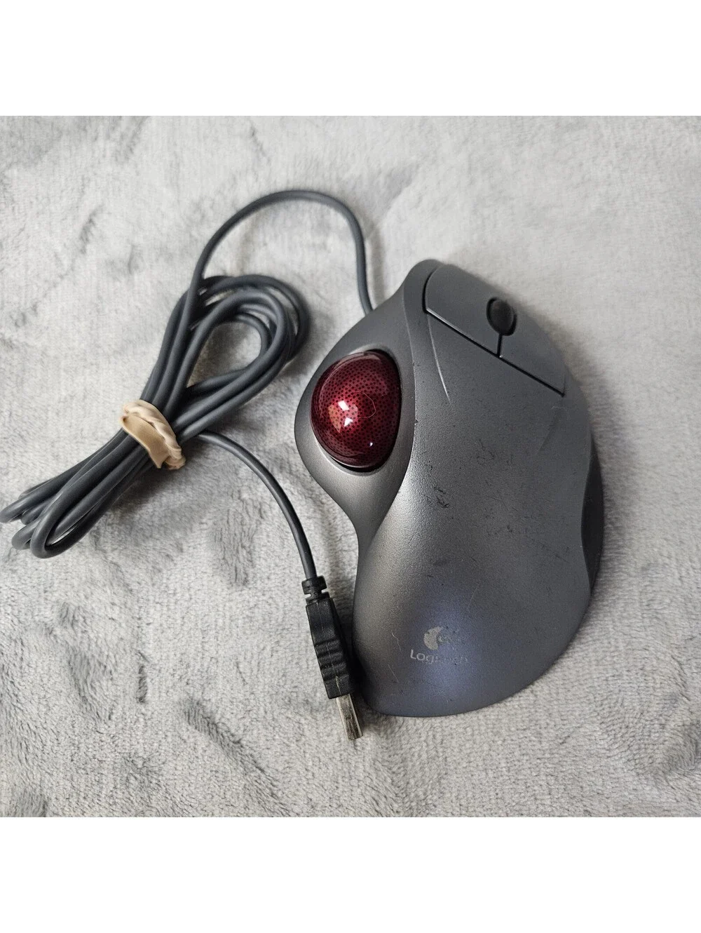 Dark Silver Logitech Trackman Wheel Mouse Optical T-BB18